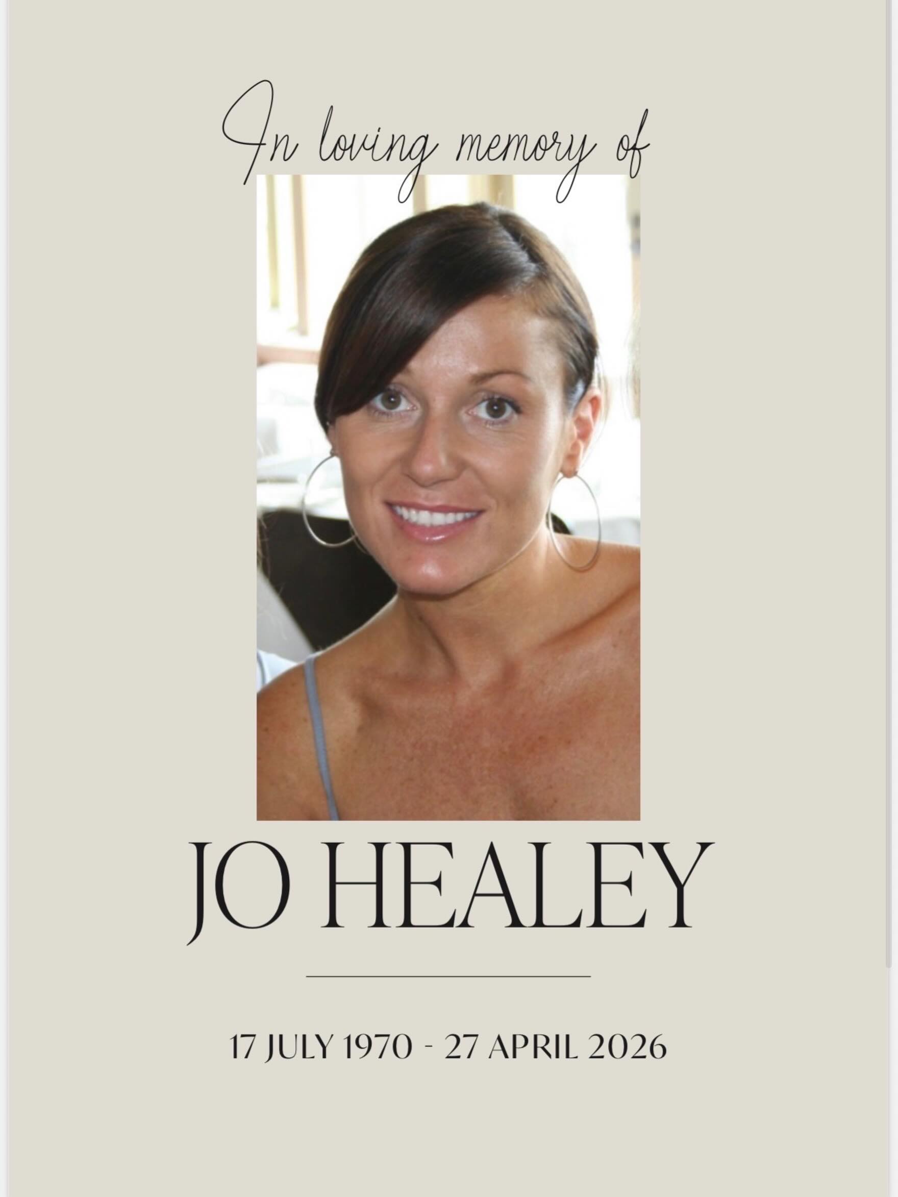 Jo Healey Victoria, Australia Death-Obituary: In Loving Memory Of Jo Healey